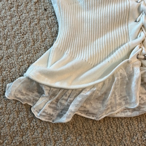 morgan de toi white laced cardigan - Picture 3 of 3